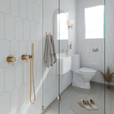 Fibo Urban Denver White Elongated Hexagon Wall Panel